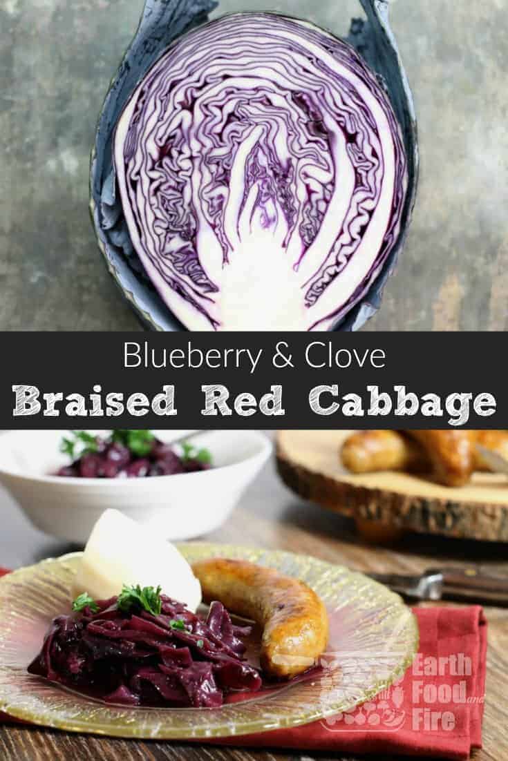 A year round popular side dish in Germany, braised red cabbage or rotkohl makes a delicious and healthy addition to meats and fancy holiday dinners. #braised #redcabbage #rotkohl #christmas