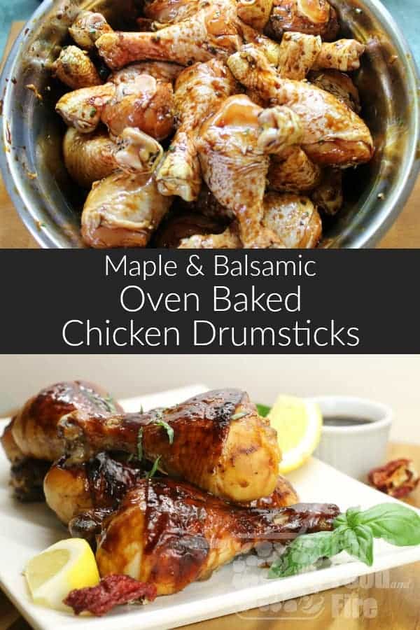 Maple & Balsamic Oven Baked Chicken Drumsticks - Earth ...