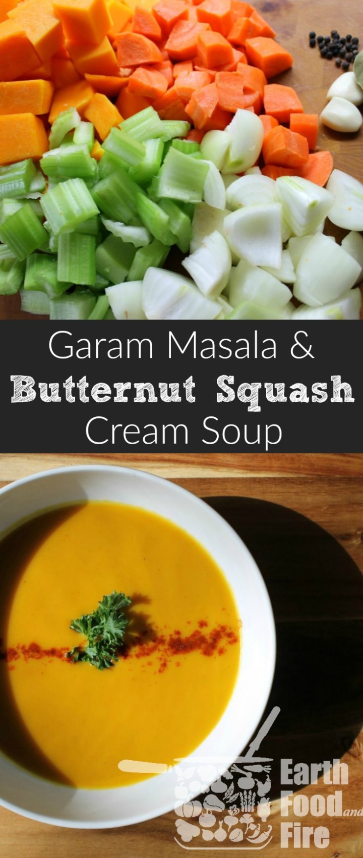 Warm up with this simple, from scratch, butternut squash soup with curry. An ideal freezer meal or recipe for batch cooking!