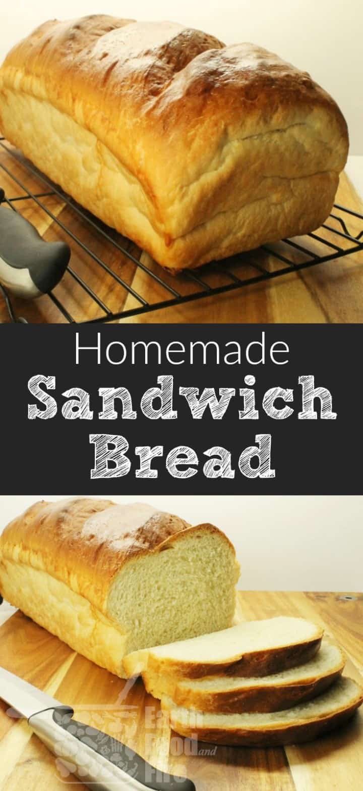Homemade sandwich bread pinterest image