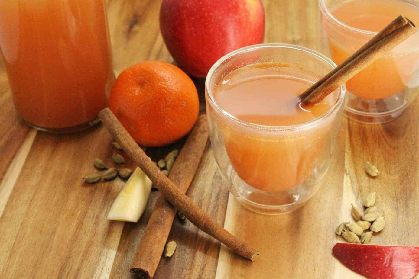 A warm mulled apple cider, perfect to relax with on a cool fall day.