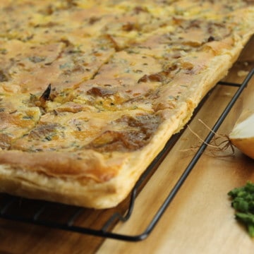 Perfect as an appetizer or entree, these German onion tarts even make a great lunch for work.