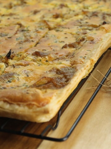 Perfect as an appetizer or entree, these German onion tarts even make a great lunch for work.