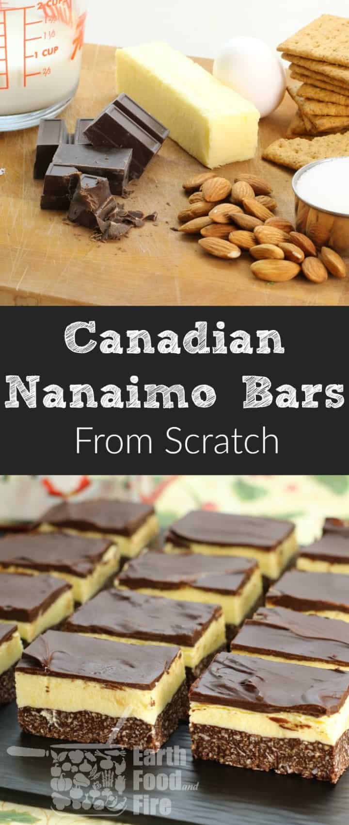 Learn how to make this Canadian treat at home. Nanaimo Bars are a wonderfully rich and creamy treat during the holidays. #baking #desserts #squares #nanaimobars #nanaimo #christmas #canadaday