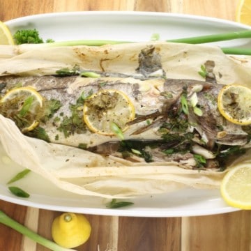 Whale Baked Haddock in parchment paper is an easy set and forget it supper !