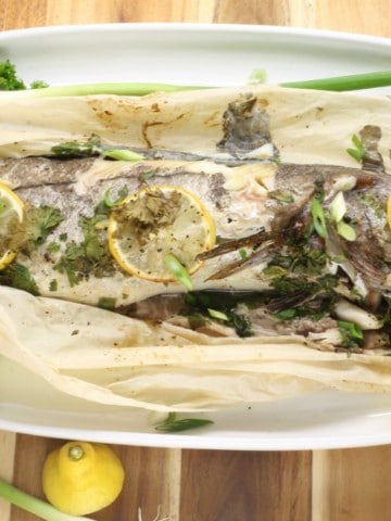 Whale Baked Haddock in parchment paper is an easy set and forget it supper !