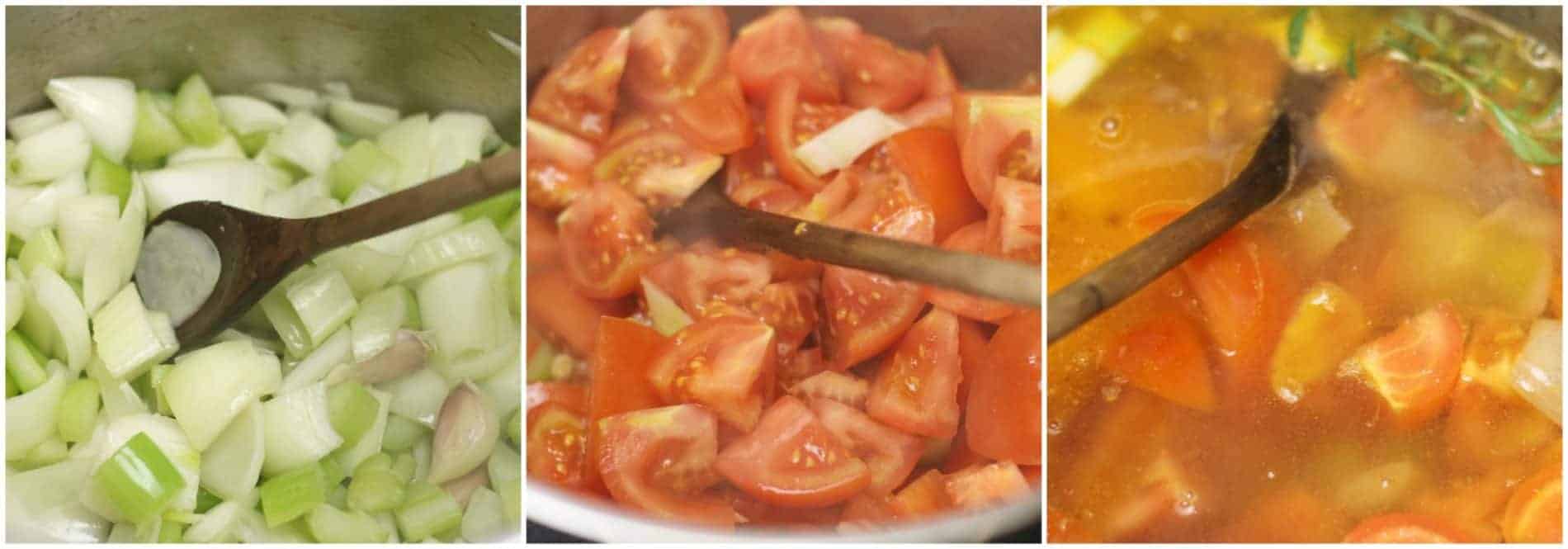 Cook the tomato sauce over medium low heat to let it simmer without scorching.
