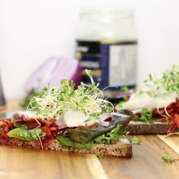 Use Sprouted Seeds on sandwhiches like this pickled herring sandwich.