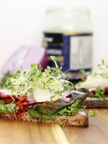 Use Sprouted Seeds on sandwhiches like this pickled herring sandwich.