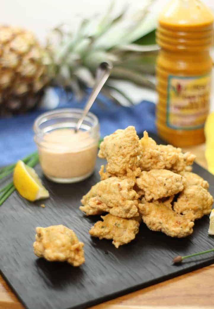 Bajan Fish Cakes made with Canadian Salt Cod are the perfect summer finger food! Eat them hot and served with some pepper sauce or spicy mayo!