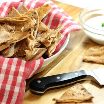 Homemade pita chips are an easy and healthy snack great for after school or simply when a chip craving hits.