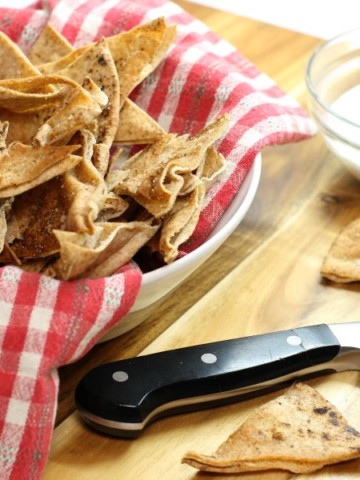 Homemade pita chips are an easy and healthy snack great for after school or simply when a chip craving hits.