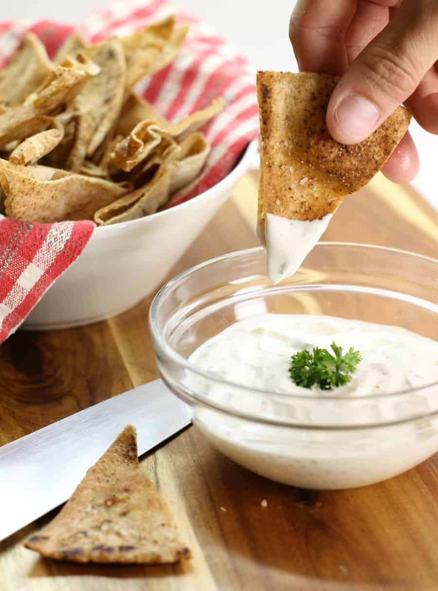 The perfect snack, homemade pita chips are great with a dip or seasoned with your favorite spice mix.!