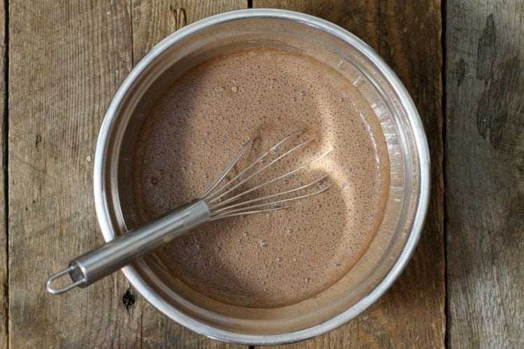 chia seed pudding mixed and ready to be refrigerated