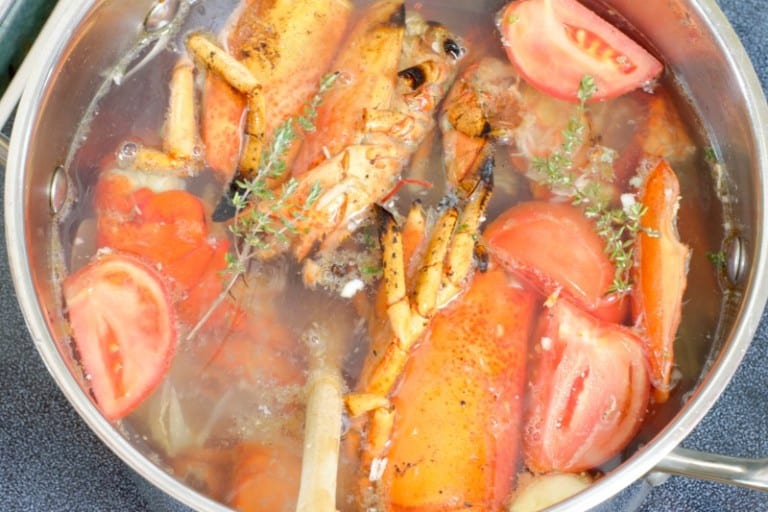 Homemade Lobster Stock Earth, Food, and Fire