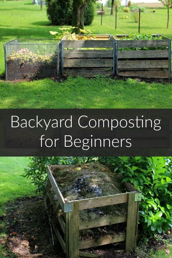 a collage of compost bins filled with compost