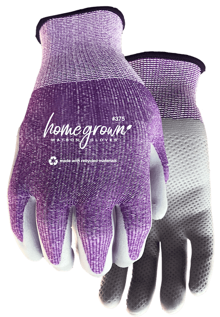 a purple pair of watson gardening gloves