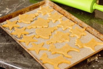 Cookies ready to be baked in the oven