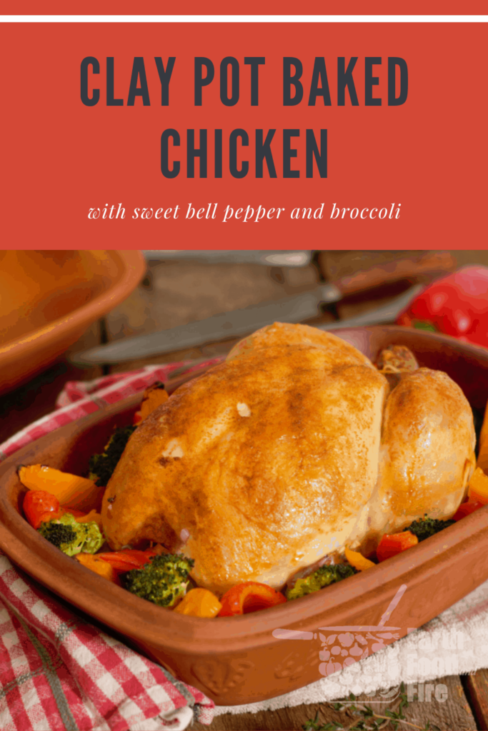 Clay Pot (Römertopf) Chicken With Bell Peppers & Broccoli - Earth, Food