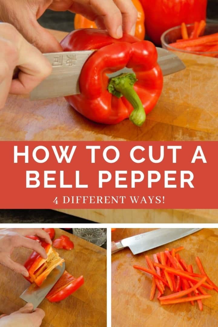 How to Cut a Bell Pepper {Step-by-Step Tutorial} - FeelGoodFoodie