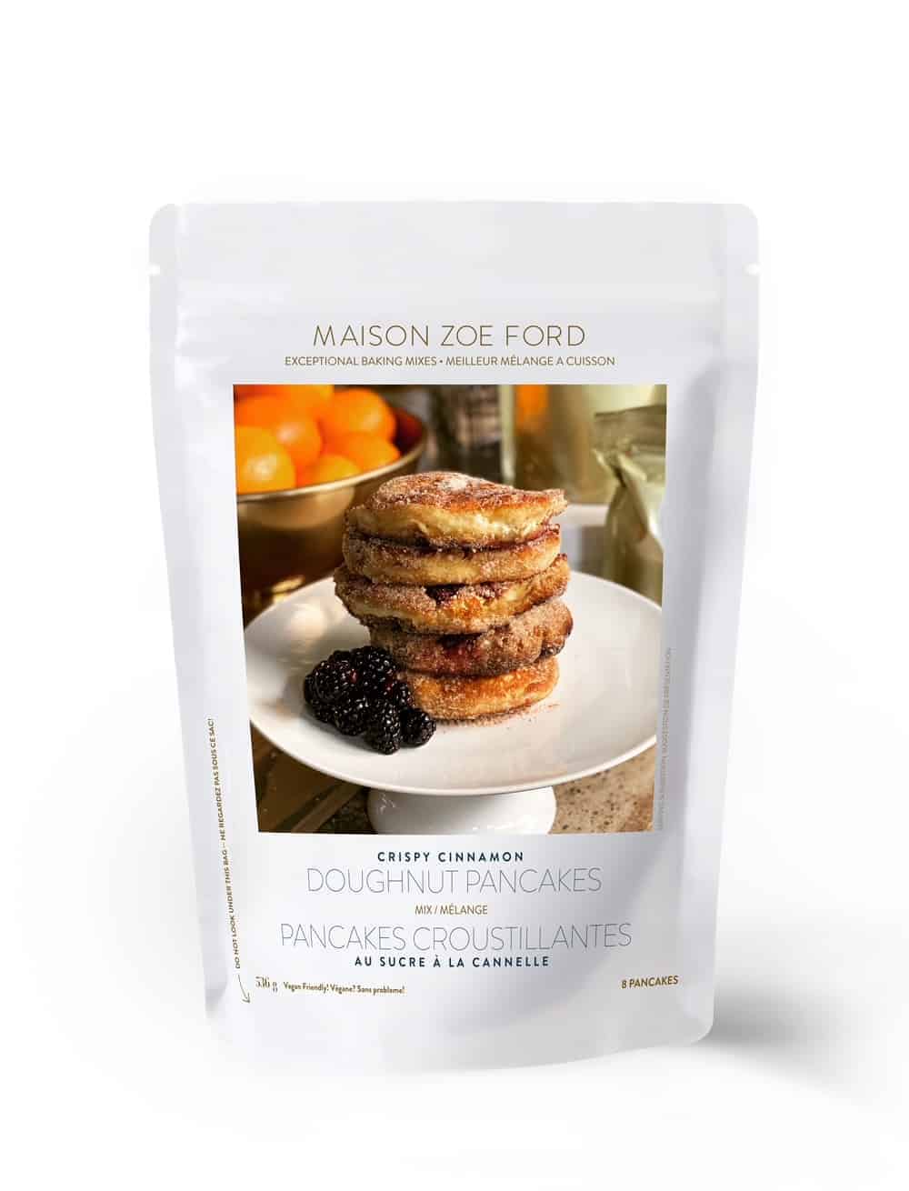image of a packadge of zoe fords doughnut pancake mix