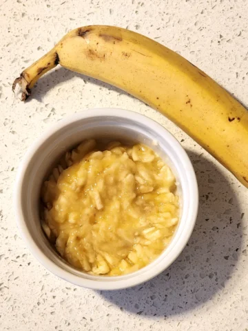 Whole and Mashed Banana - Vegan Substitutes for Eggs