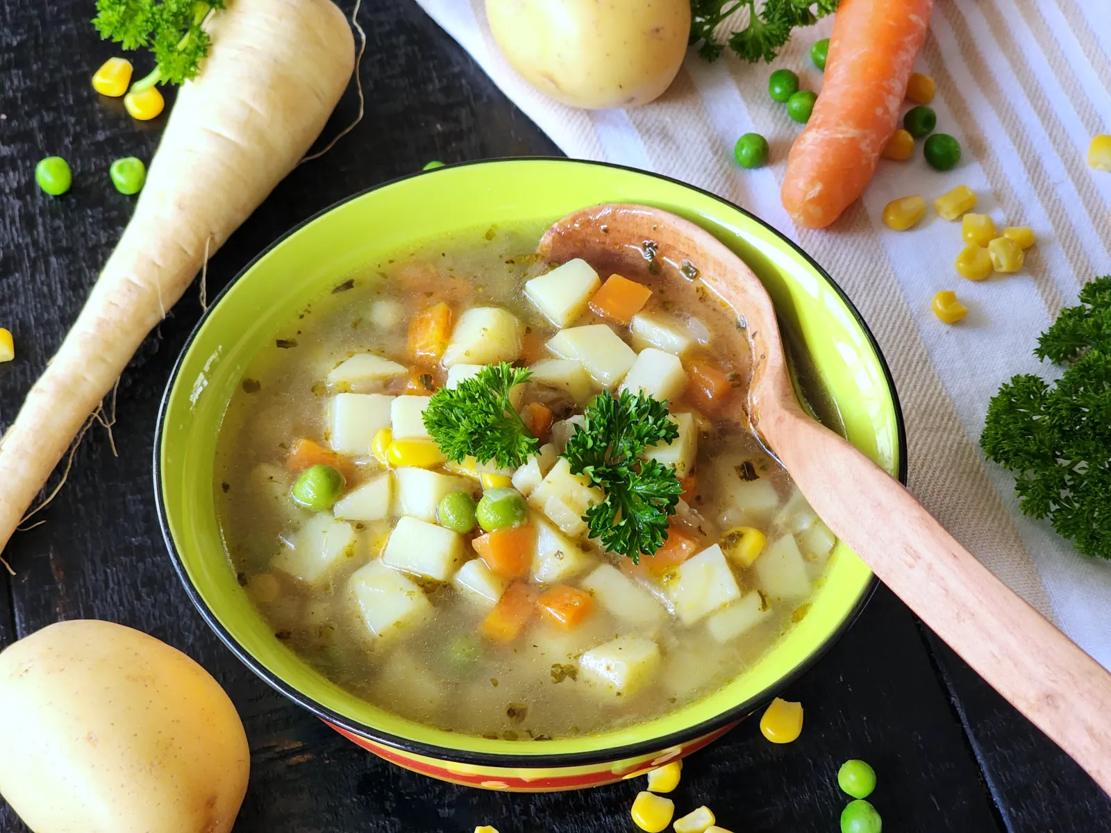 Serving gluten-free homemade potato soup