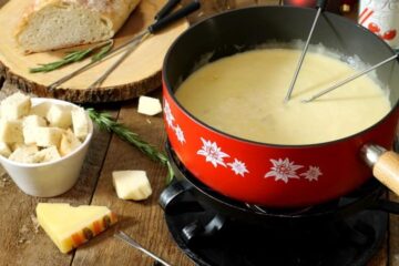 Authentic Swiss cheese fondue