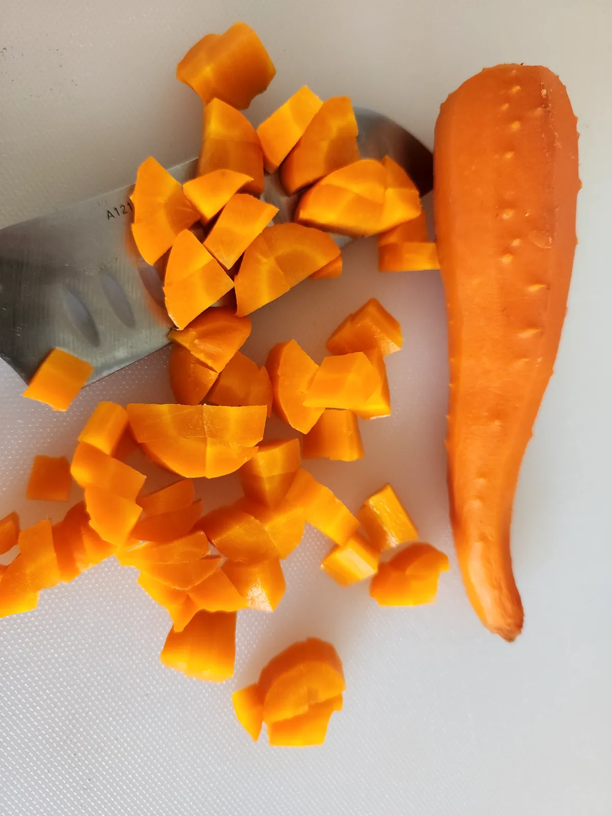 Diced carrot for potato salad