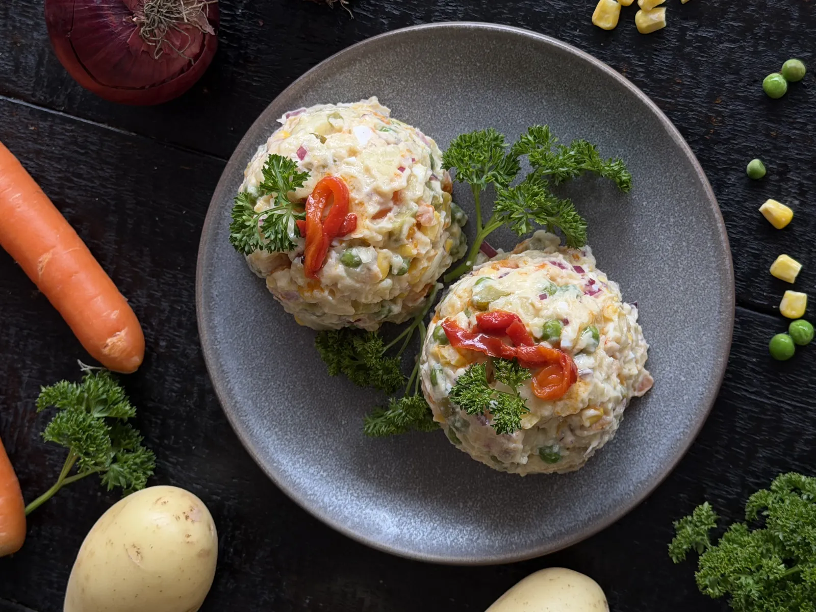 Potato salad recipe served