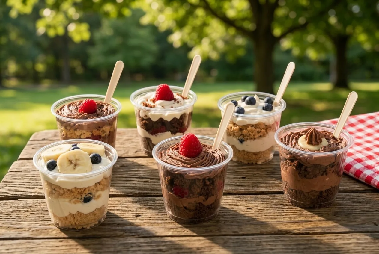 Cake Cups Recipe outdoors - picnic