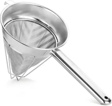 Stainless steel fine mesh Chinois strainer with supports