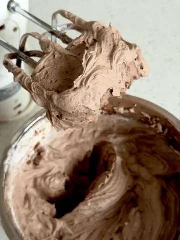 Chocolate Mascarpone cake Filling mixed