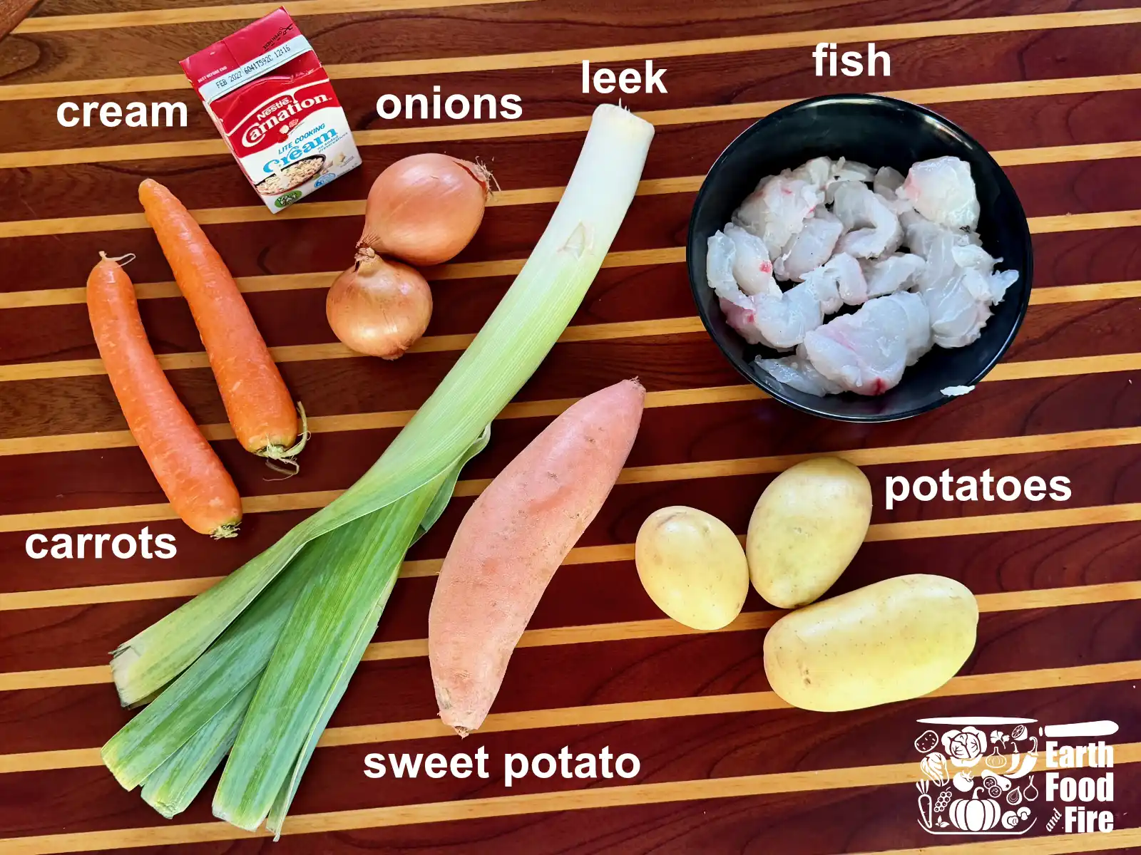 Cod fish chowder ingredients