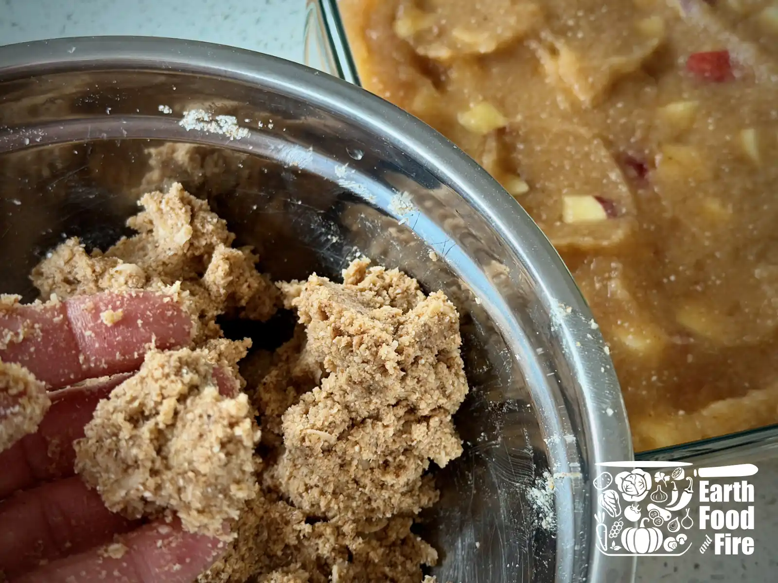 Gluten-free applesauce crisp topping
