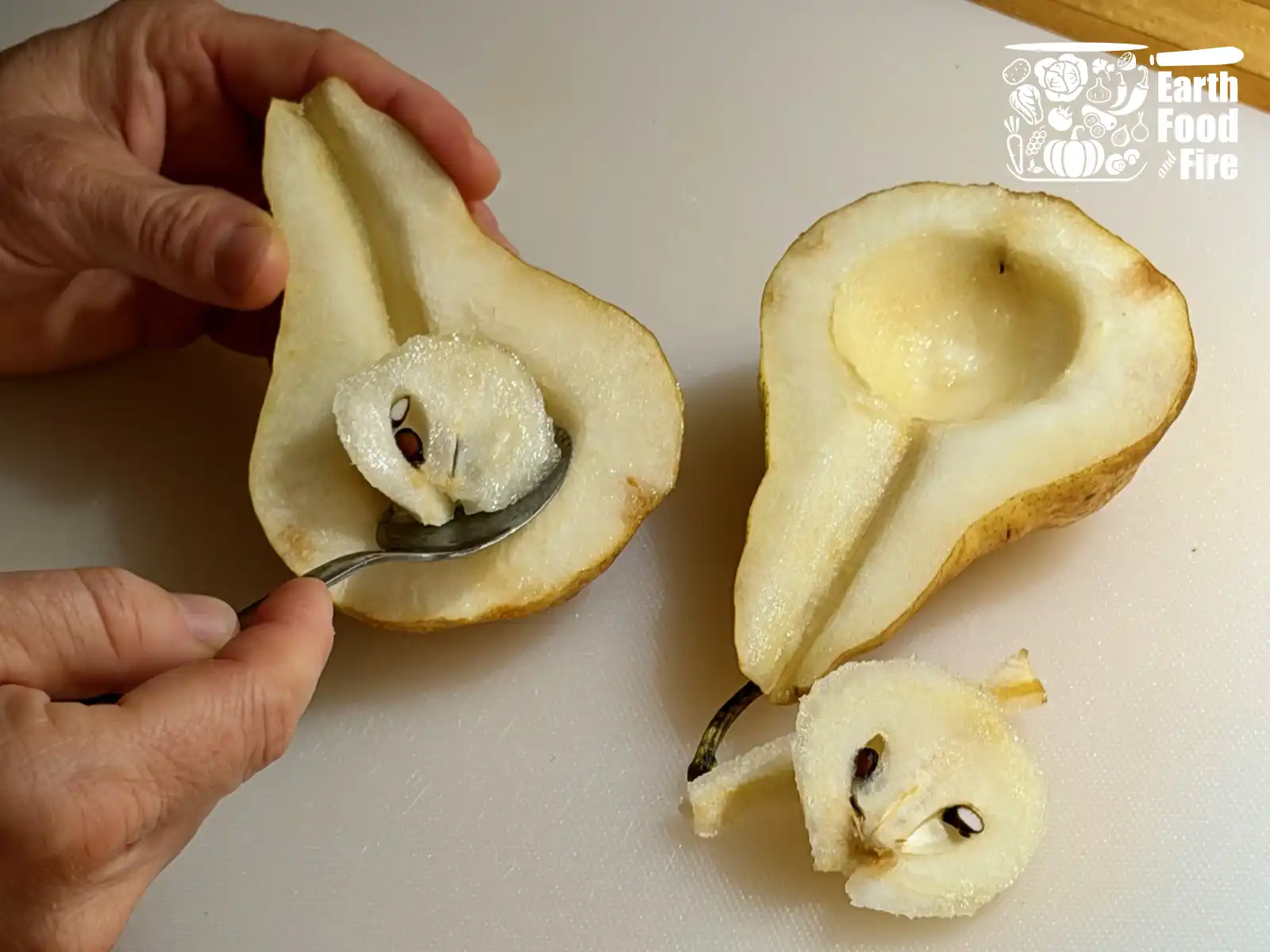Removing pear core