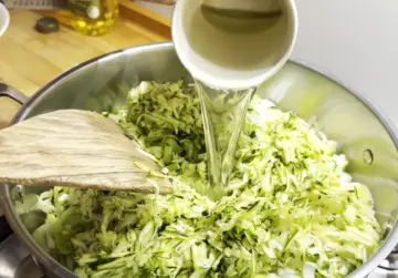 Adding vegetable stock