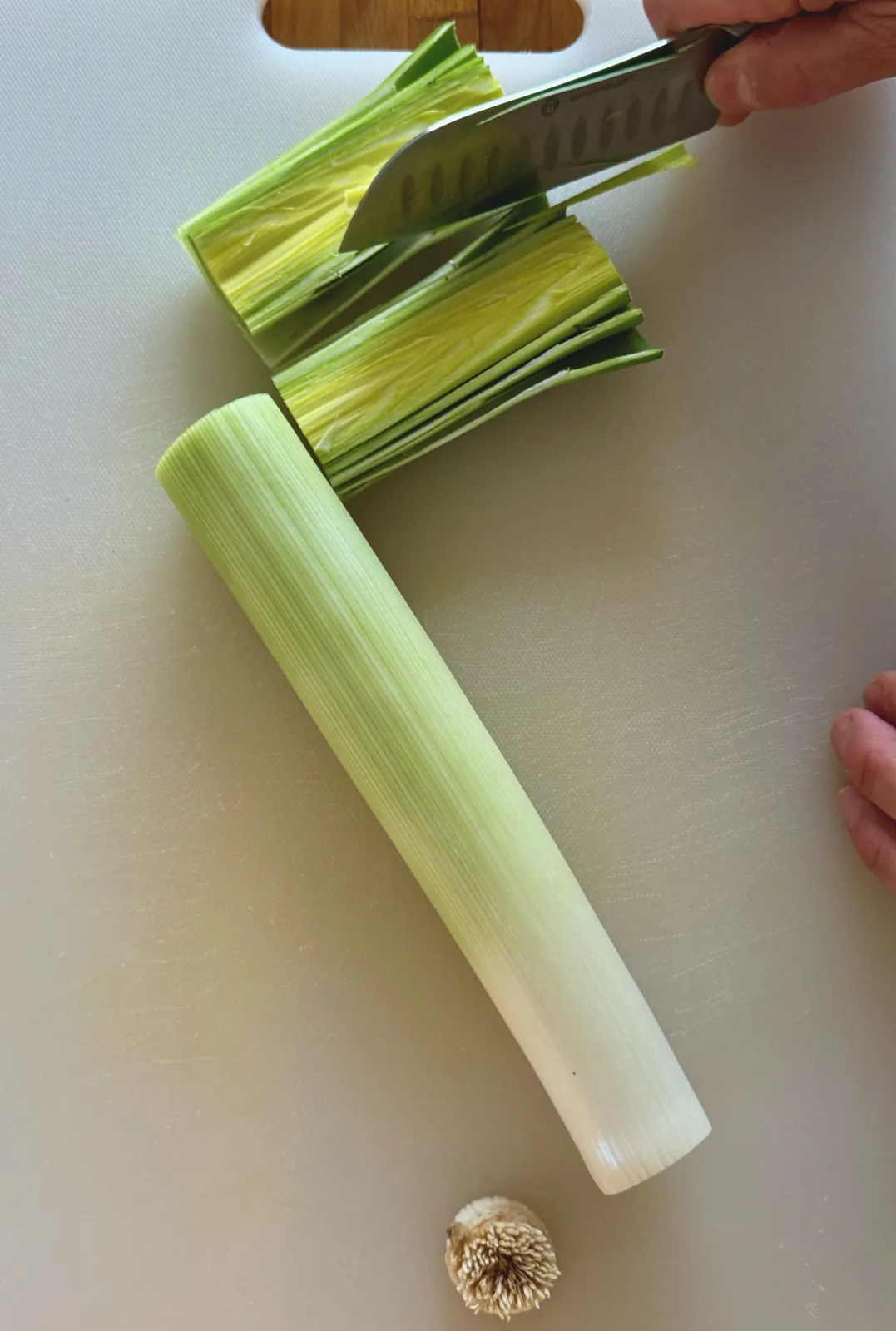 Prepare leeks